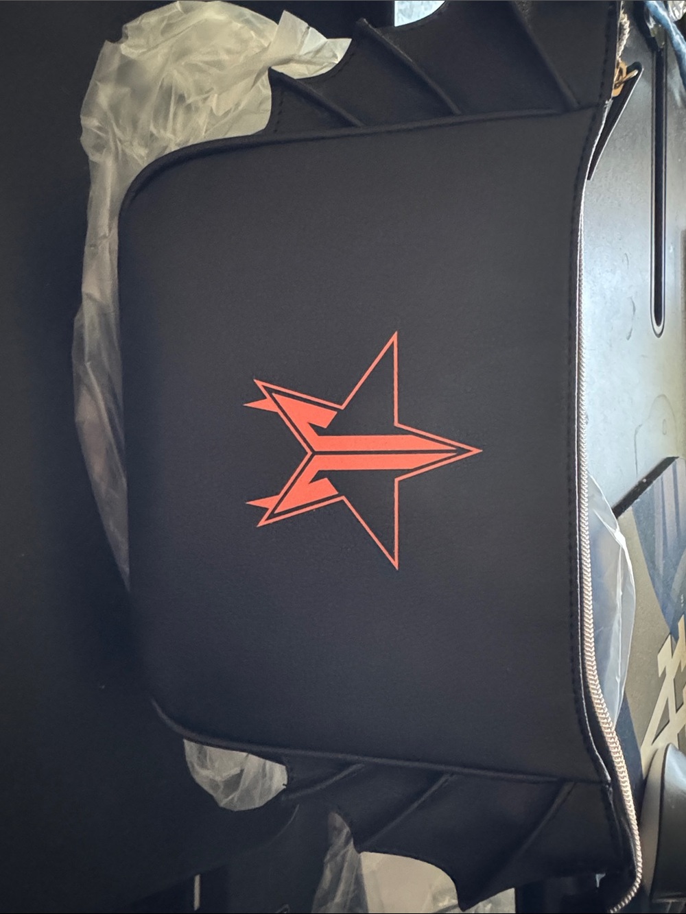Jeffree Star Black and Orange Halloween Bat Makeup Travel Bag